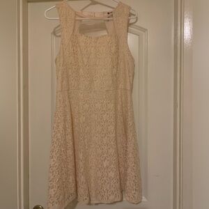 Pink sleeveless, lace dress XL